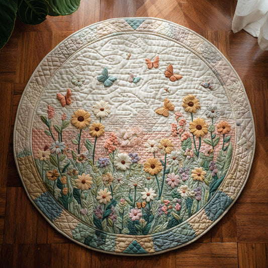 Petal Song CW1208009CL Quilted Round Mat