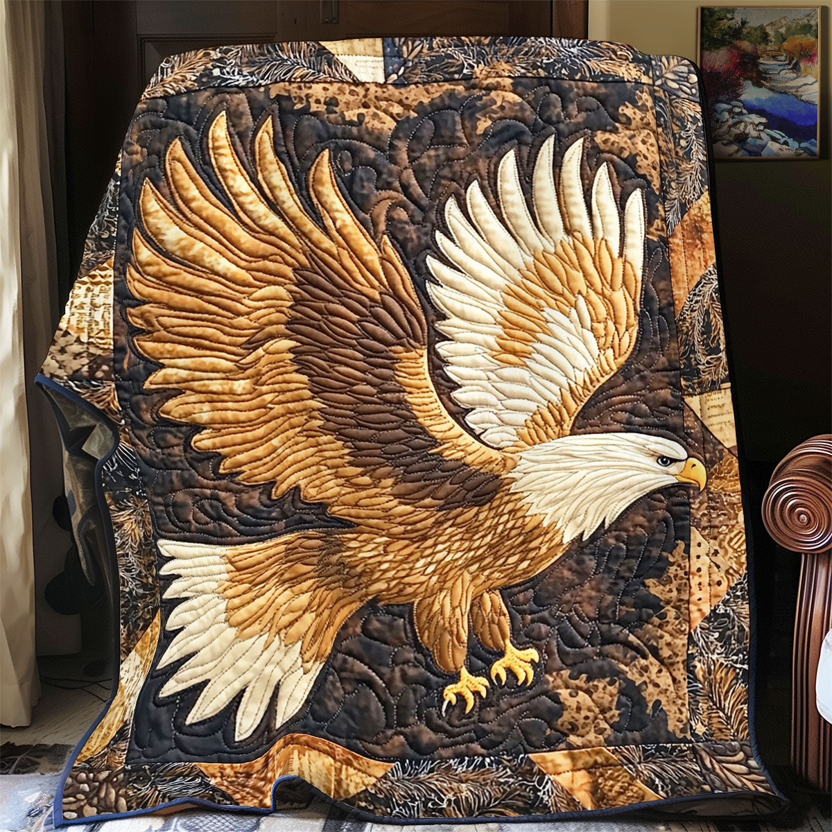 Eagle Portrait WY2102023CL Quilt