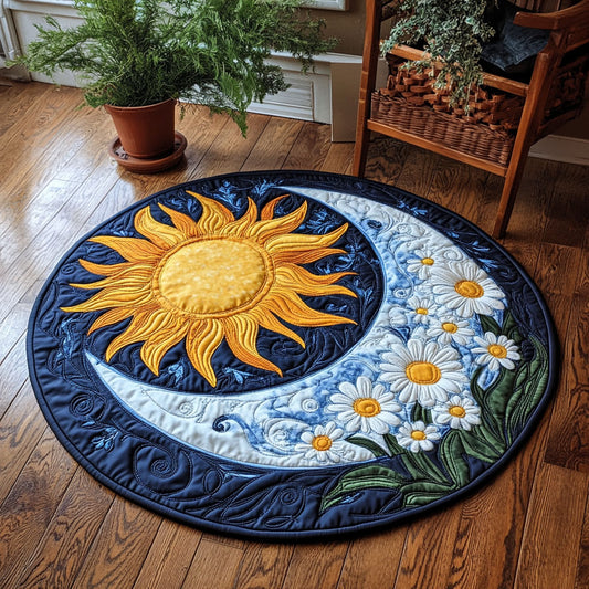 Sun and Moon CW3004068CL Quilted Round Mat