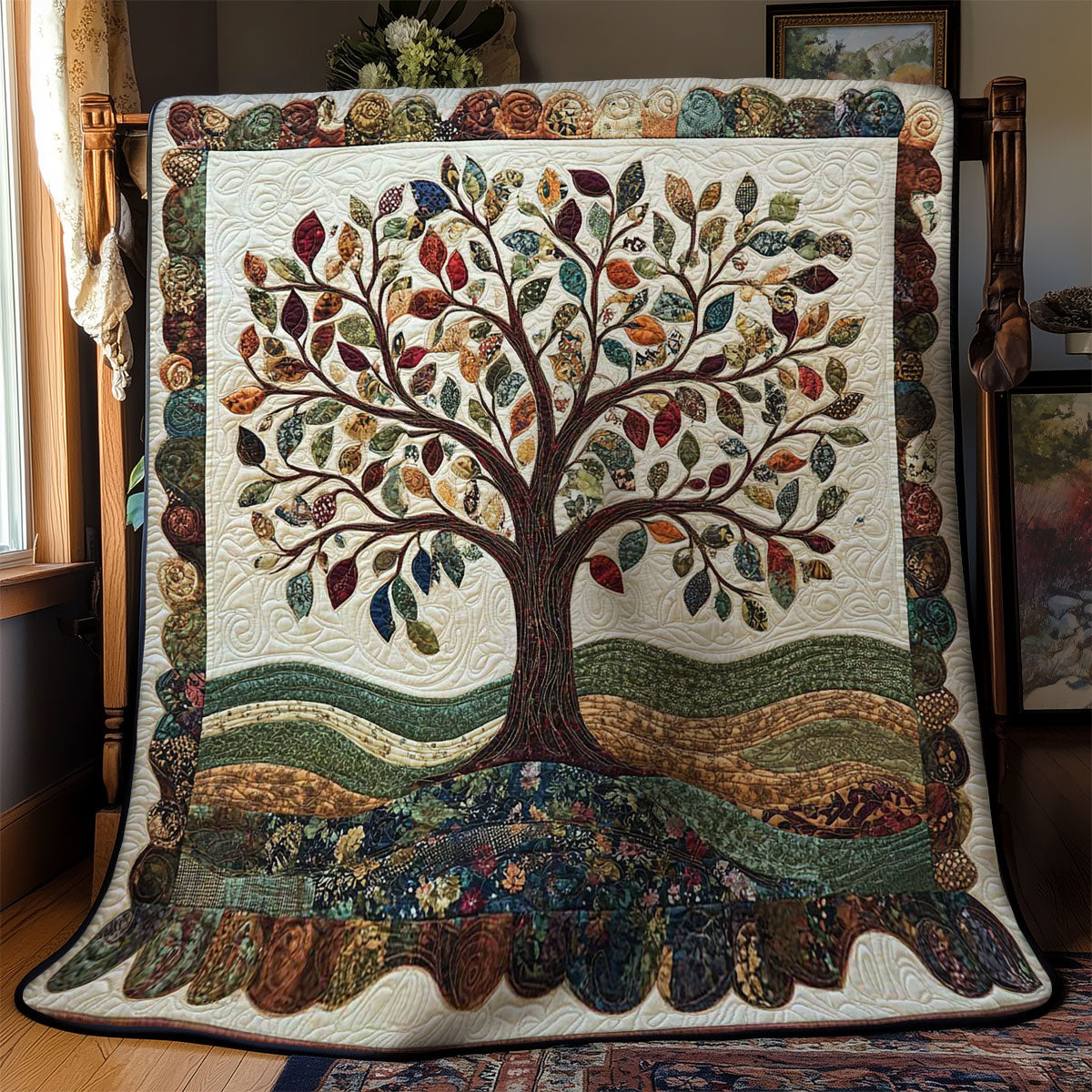 Patchwork Tree Of Life WN0701017CL Quilt