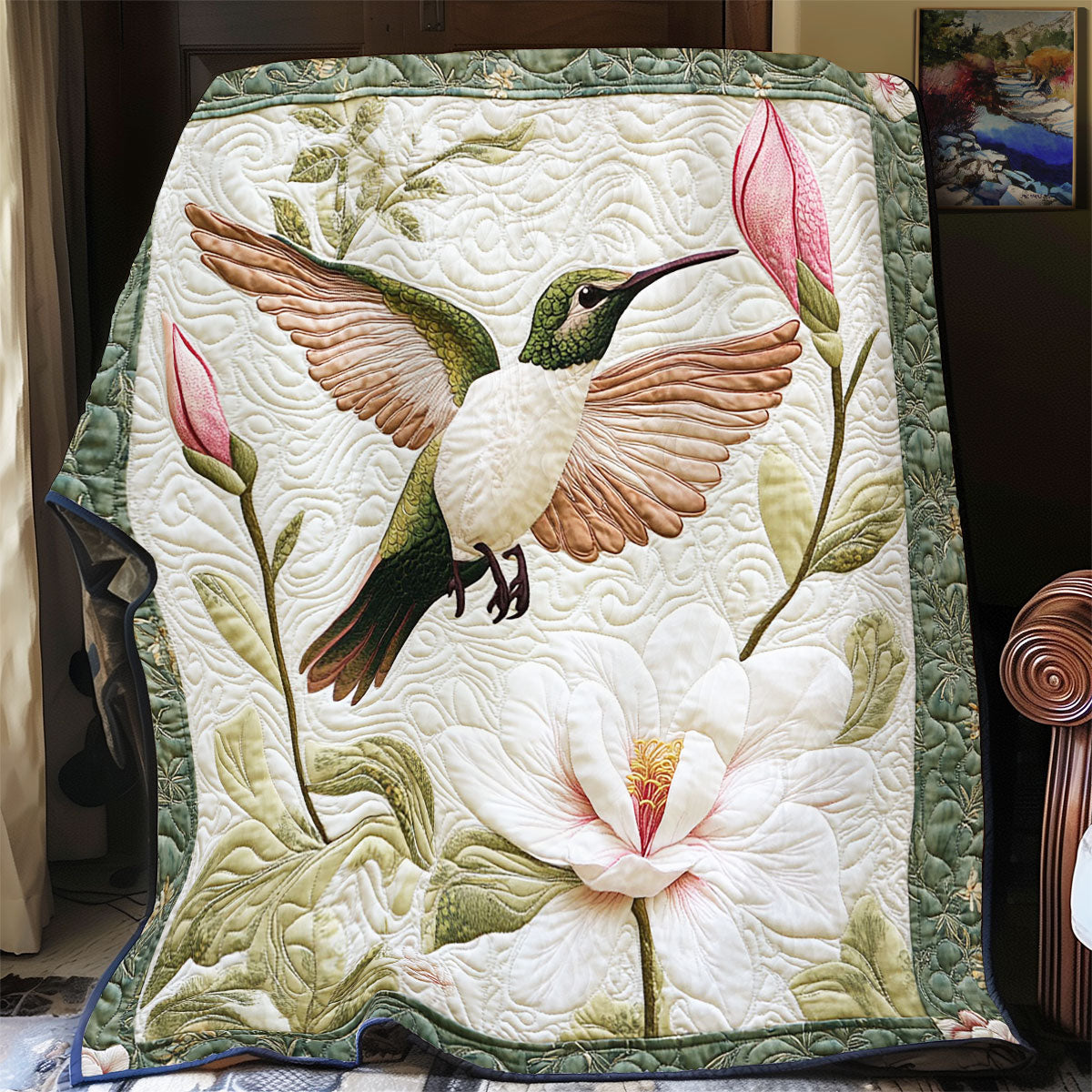 Magnolia And Hummingbird WY1903009CL Quilt