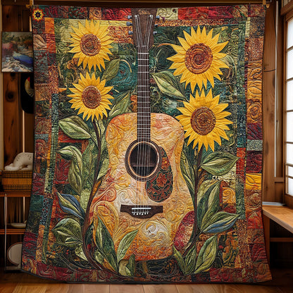 Sunflower Guitar WY2312063CL Quilt