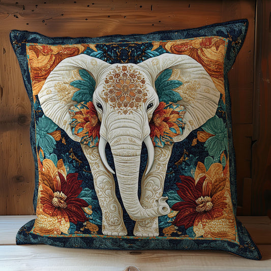 Portrait Flower Elephant WY2401028CL Quilt Pillow Case