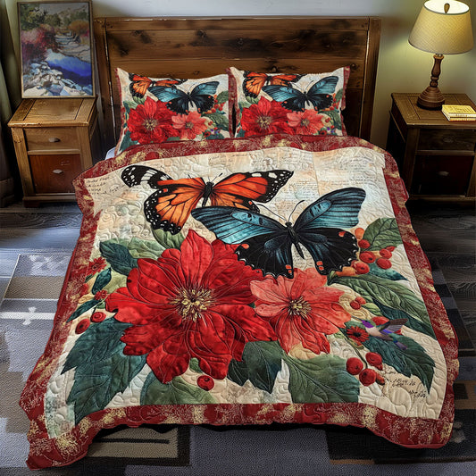 Red Flower Butterfly WY2511052CL Duvet Cover Set