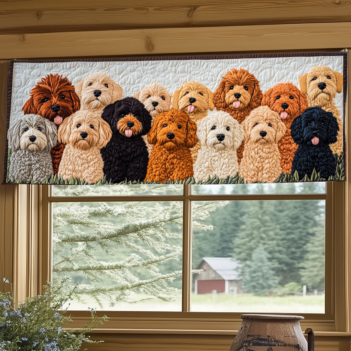 Doodle Dog WJ0905021CL Quilted Valance