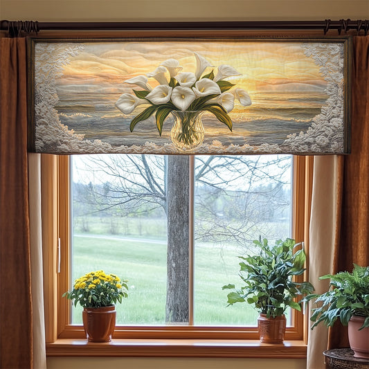 Calla Lily Lace Horizon WN1806007CL Quilted Valance