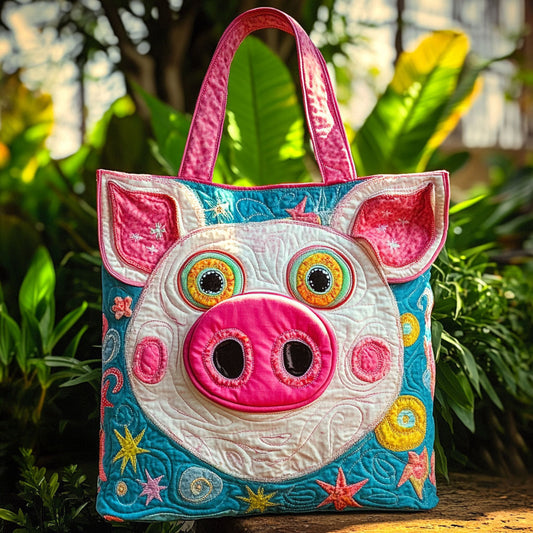 Festival Pig WN0110015CL Quilted Tote Bag