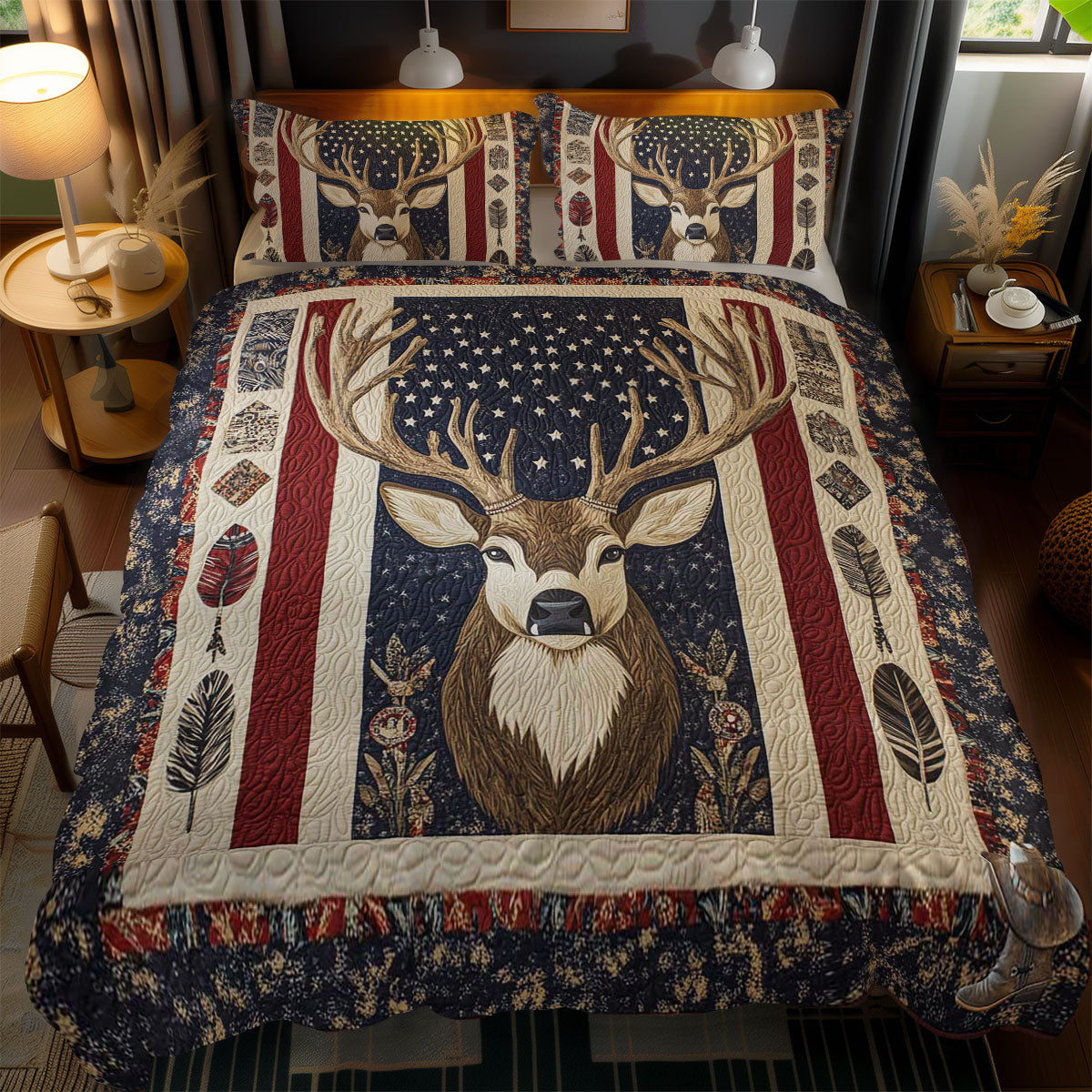 Deer Native American WN2311089CL Duvet Cover Set