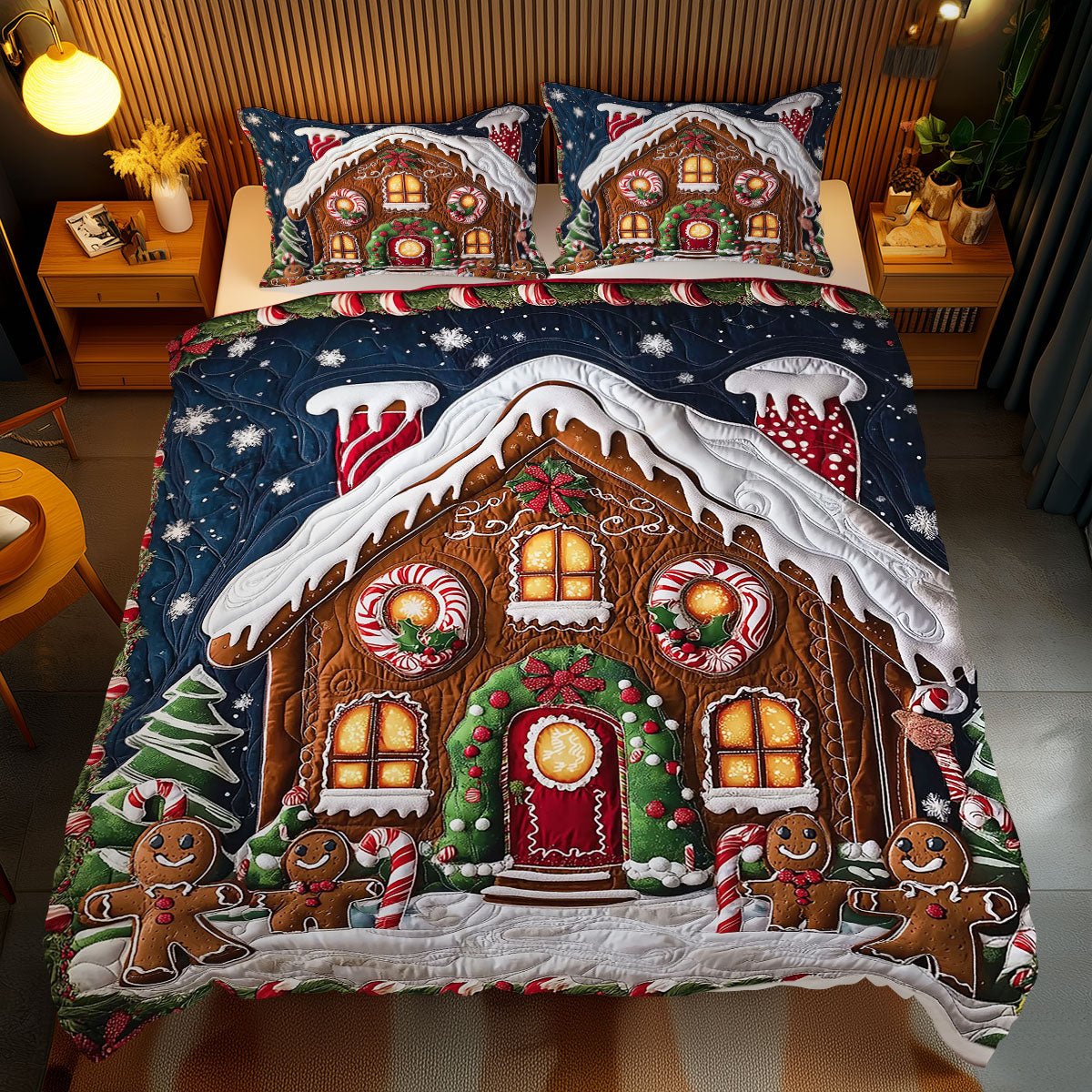 Christmas Gingerbread House WJ2711034CL Duvet Cover Set