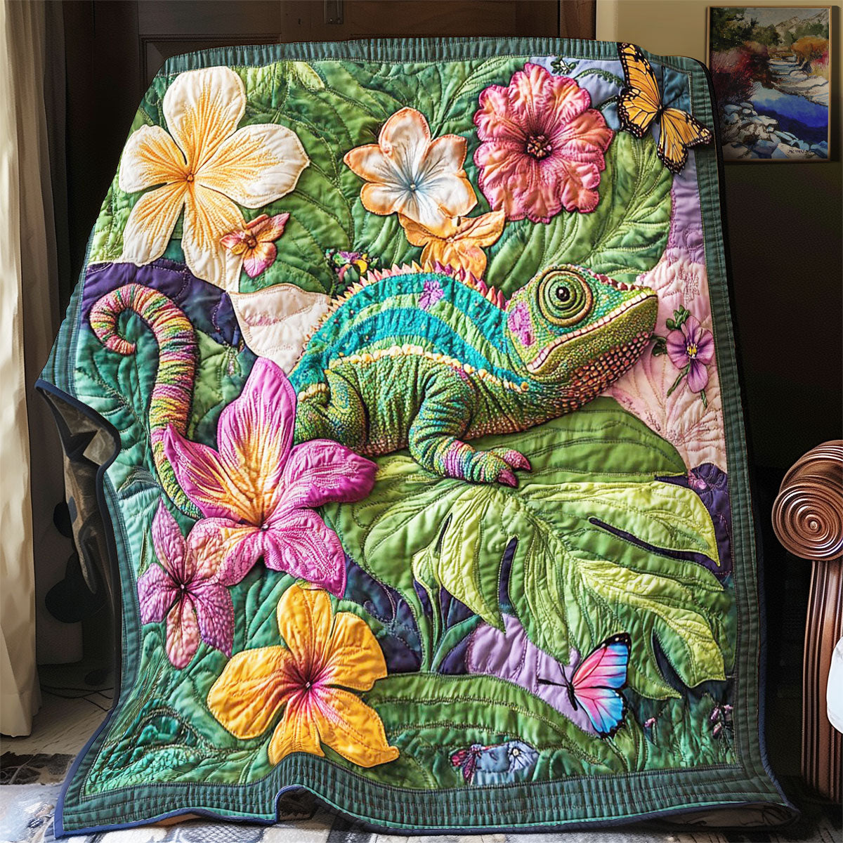Jungle Blossom Chameleon CW1407030CL Quilt