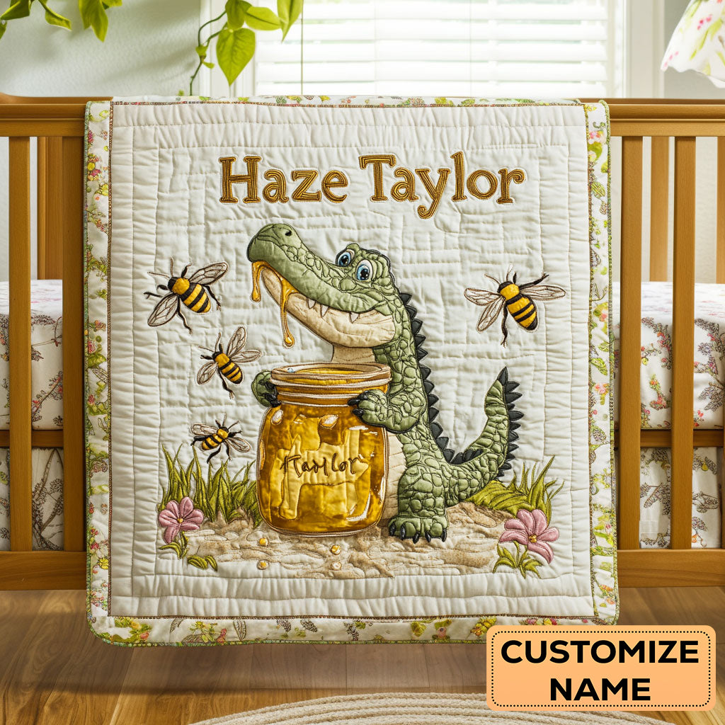 Crocodile Drip WN2807044CL Personalized Baby Quilt