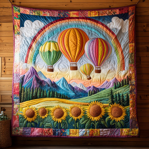 Rainbow Balloon Meadow CW1607040CL Quilt