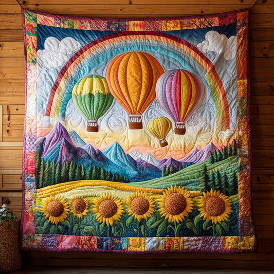 Rainbow Balloon Meadow CW1607040CL Quilt