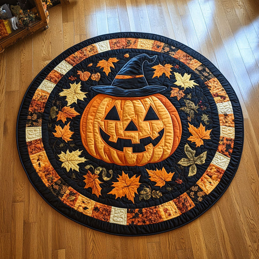 Mystic Autumn Pumpkin CW1208015CL Quilted Round Mat