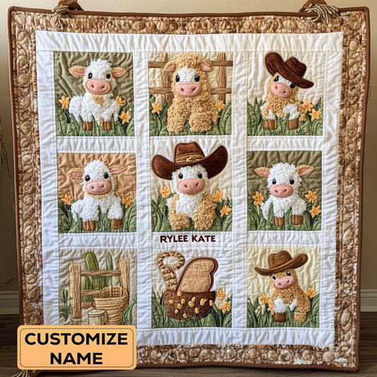 Howdy Baby WY2607005CL Personalized Baby Quilt