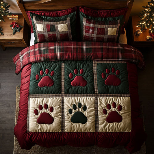Christmas Pawprints CW0511030CL Duvet Cover Set