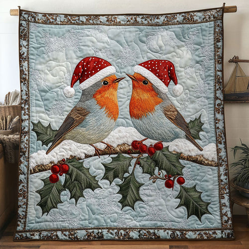Holly Branch European Robin WN2810043CL Quilt