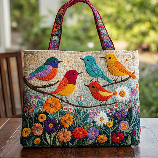 Bird Garden CW2209006CL Quilted Tote Bag
