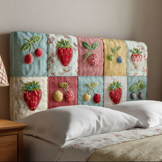 Berry Mosaic CP3012034CL Quilted Headboard Slipcover