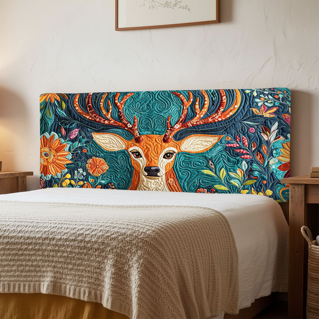 Enchanted Deer QA1112025CL Quilted Headboard Slipcover