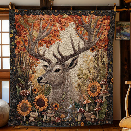 Sunflower Deer WN1312055CL Quilt