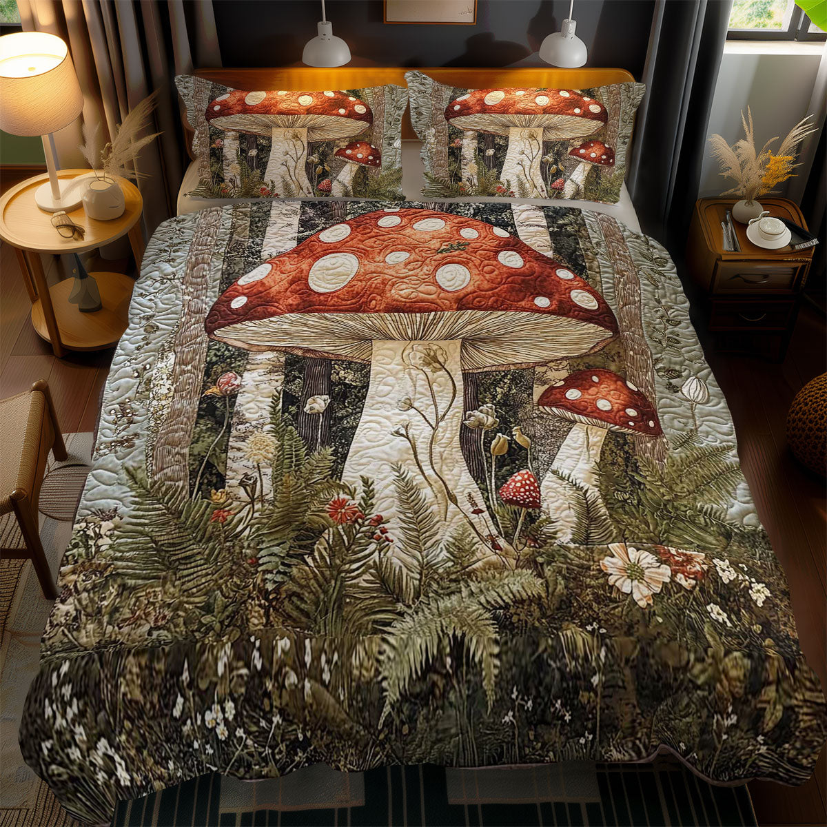 Whimsical Mushroom WN1303213CL Duvet Cover Set