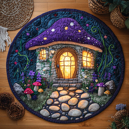 The Enchanted Cottage WY3107068CL Quilted Round Mat