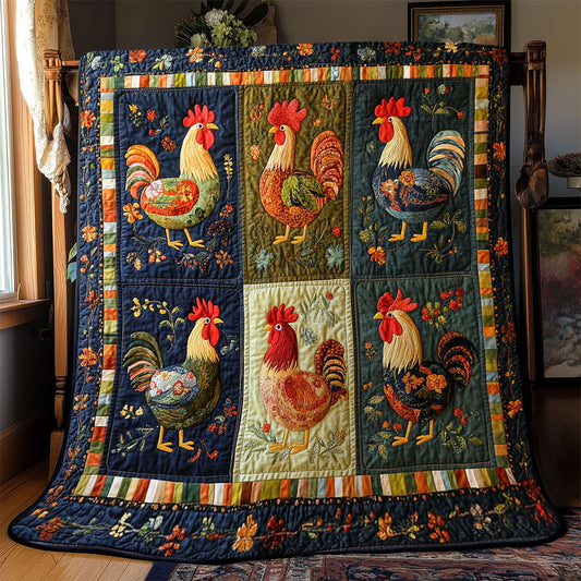 Folk Charm Chicken WJ2712017CL Quilt