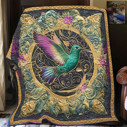 Hummingbird In Mystic Garden WY0602162CL Quilt