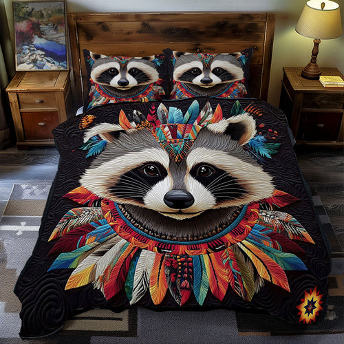 Native American Raccoon WY1012072CL Duvet Cover Set