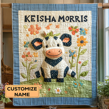 Moo Dreamer CP2407018CL Personalized Baby Quilt