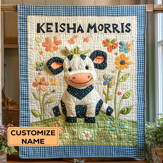 Moo Dreamer CP2407018CL Personalized Baby Quilt