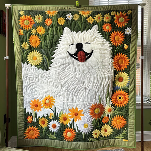 Smiling Samoyed WJ2210024CL Quilt