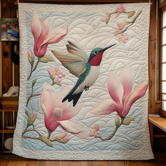 Pink Magnolia Garden WY2103062CL Quilt