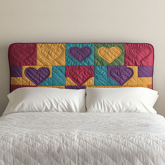 Colorful Heart WN3012008CL Quilted Headboard Slipcover