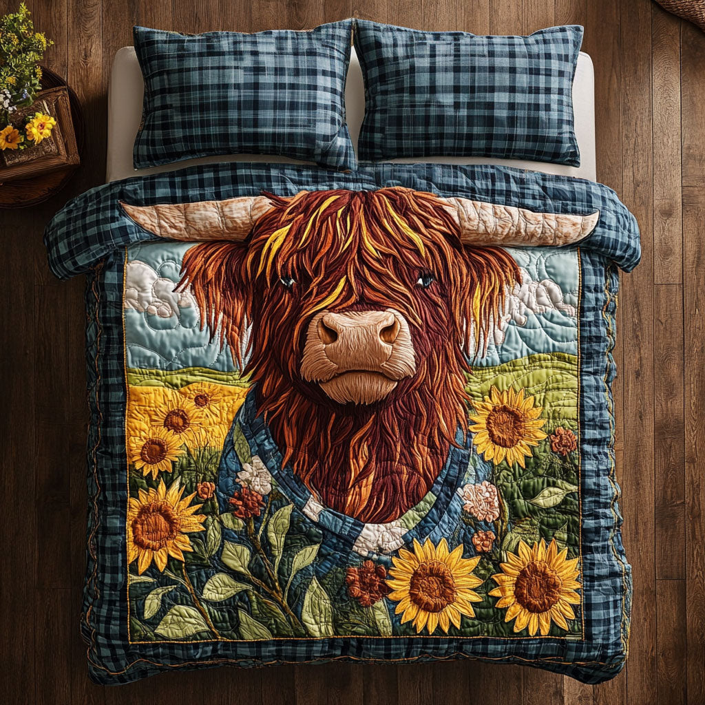 Highland Cow Meadow WN1707032CL Duvet Cover Set