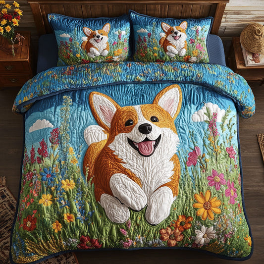 Happy Corgi CW0507019CL Duvet Cover Set