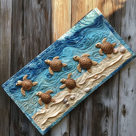 Turtle Sea WX0606051CL Quilted Table Runner