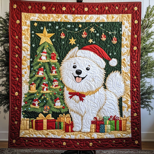 Christmas Samoyed WJ2210009CL Quilt