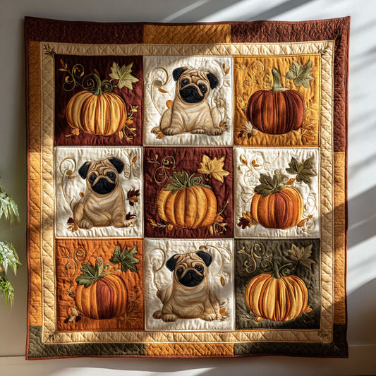 Funny Pumpkin Pug CW2908055CL Quilt