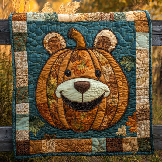 Harvest Pumpkin Bear WN2608046CL Quilt