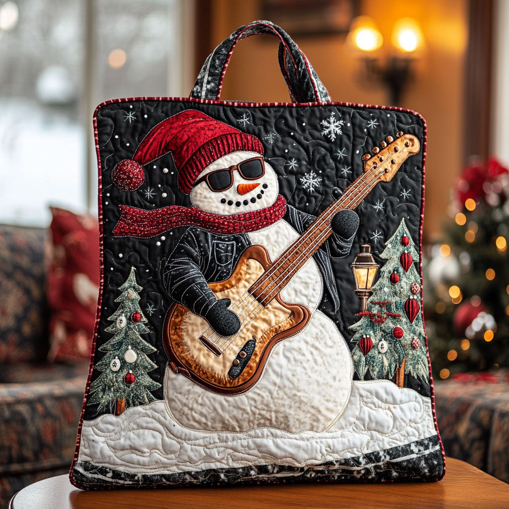 Bass Guitar Player LT2511009CL Quilted Tote Bag