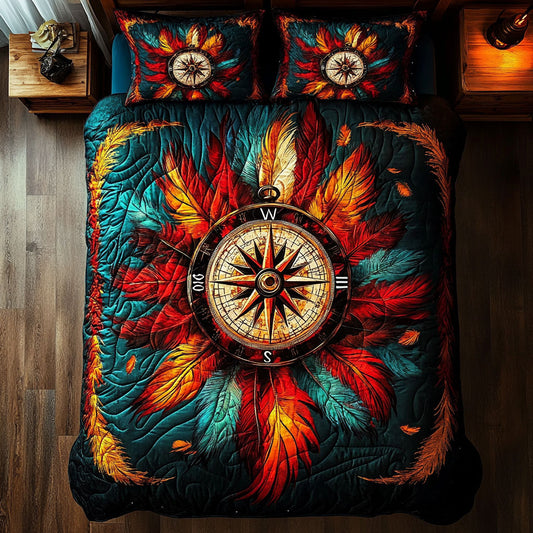 Native Feather Compass WY2201030CL Duvet Cover Set