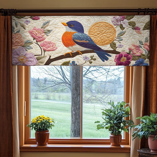 Flower Bird WX1705011CL Quilted Valance