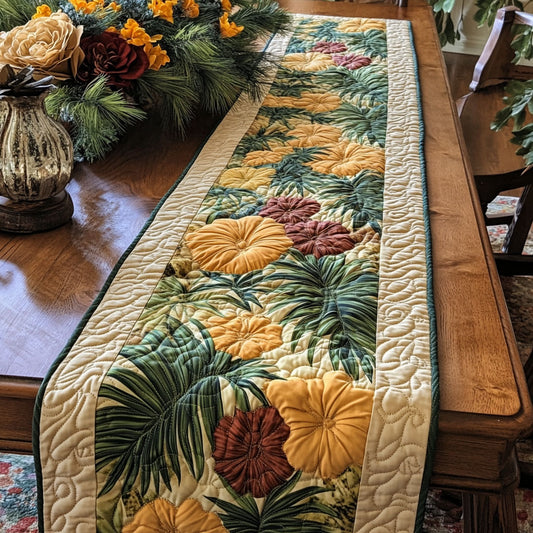 Summer Palm CP1605008CL Quilted Table Runner