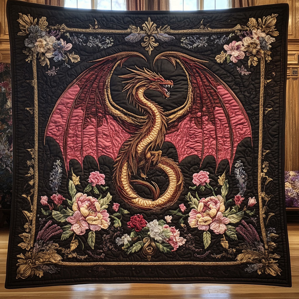 Floral Dragon CW0807019CL Quilt