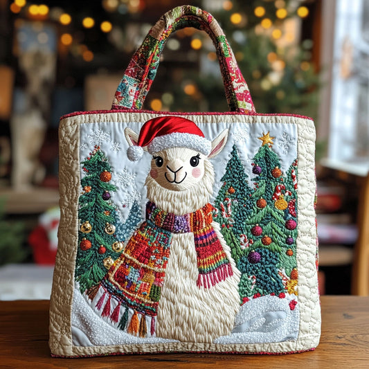 Llama Snow CW1811042CL Quilted Tote Bag