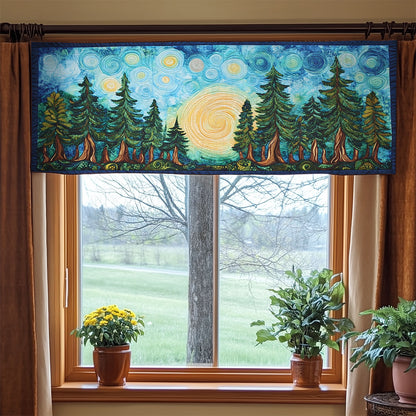 Pine Tree Forest WY2305038CL Quilted Valance