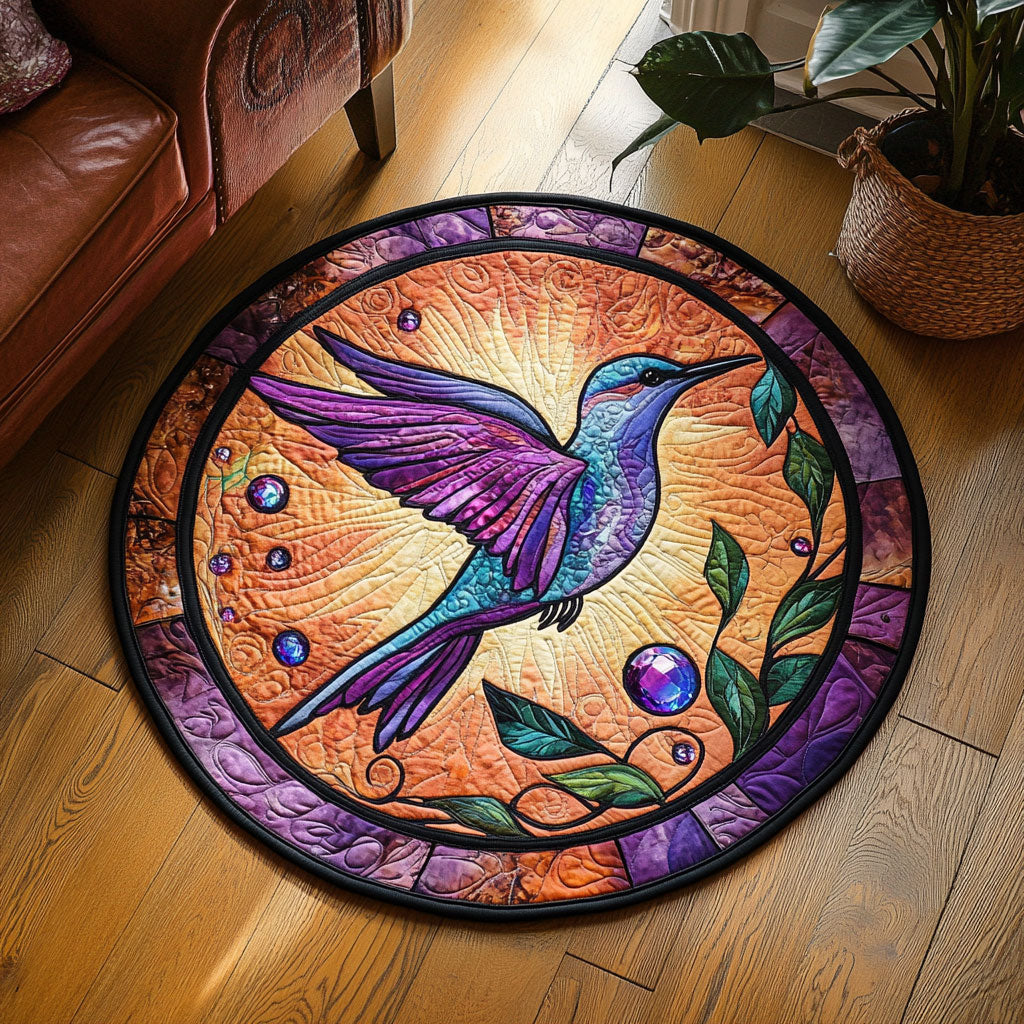 Majestic Hummingbird WX2805029CL Quilted Round Mat