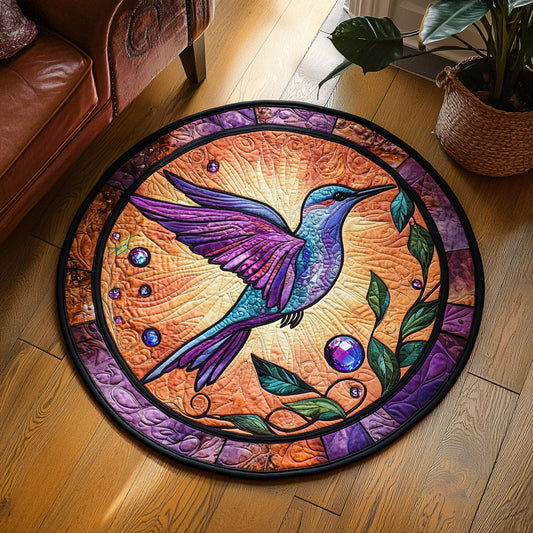 Majestic Hummingbird WX2805029CL Quilted Round Mat